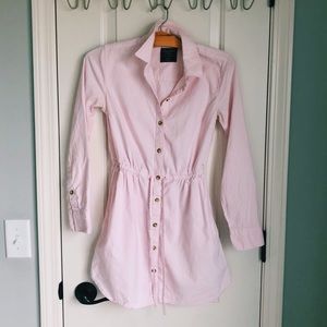 Abercrombie & Fitch Baby Pink Button Down Dress